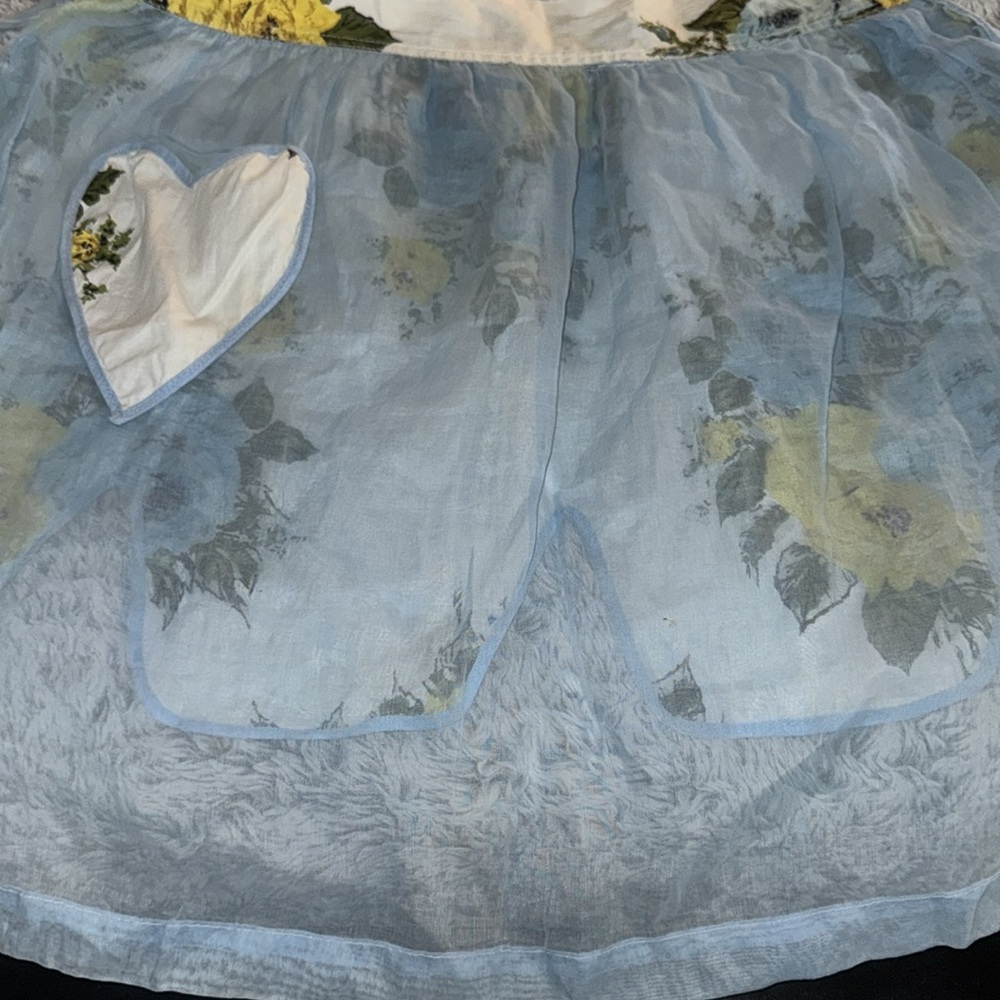 Vintage Cottagecore Floral and Sheer Apron - Picture 7 of 7